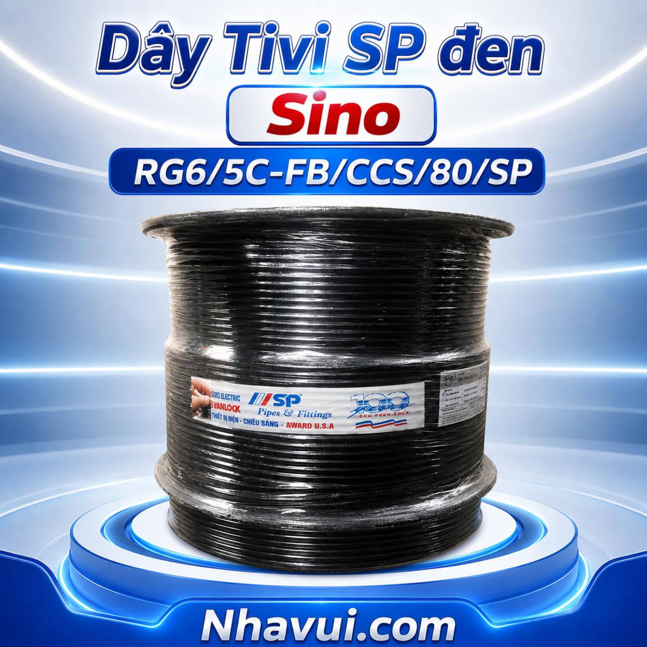 Dây cáp Tivi SP RG6/5C-FB/CCS/80
